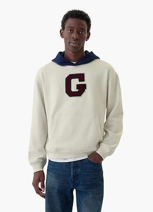 Urbanshop com ua худи мужское gap varsity logo hoodie white aa1-448 размеры запитуйте