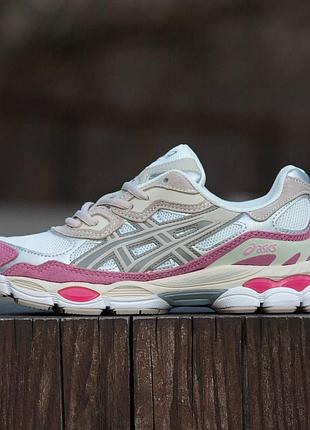 Кроссовки asics gel nyc grey pink женские 38