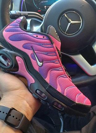 Жіночі літні кросівки nike air max plus tn violet рожеві з бузковим круті весняні кросівки найк тн для дівчини 38(24см)