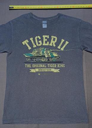 Плечі 44 см gildan size  s   сіра  футболка  tiger 2  100% cotton 
made in nicaragua