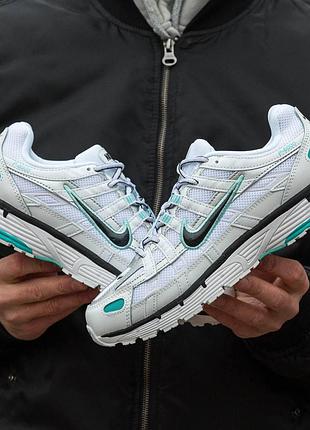 Кроссовки nike p-6000 white\blue белые 44
