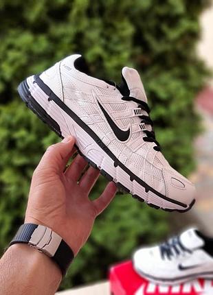 Чоловічі літні кросівки nike p-6000 білі з чорним модні кросівки найк п 6000 чудової якості 44(27.5см)