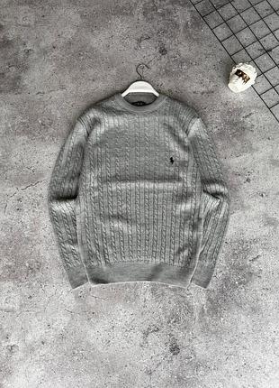 Свитер polo ralph lauren серый мужской l