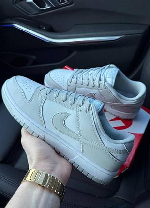 Кросівки nike sb dunk low white grey сірий унісекс 41