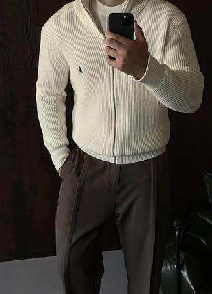 Кофта polo ralph lauren бежевый с 1/3 zip-застежкой кофта polo ralph lauren s,m,l,xl,xxl xl
