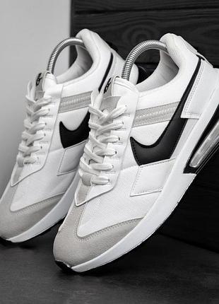 Мужские кроссовки найк аир макс nike air max pre day white black белый чёрный 40 43