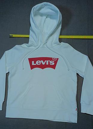 Плечі 40 см levis size  xs 150/76a  біле худі     100% cotton  pc9-35946-0010
