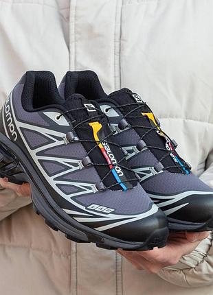 Кроссовки salomon xt-6 lab серые мужские