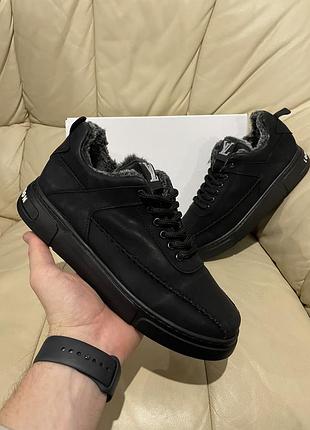 Распродаж зимние мужские кроссовки луи витон louis vuitton мех black черный 41