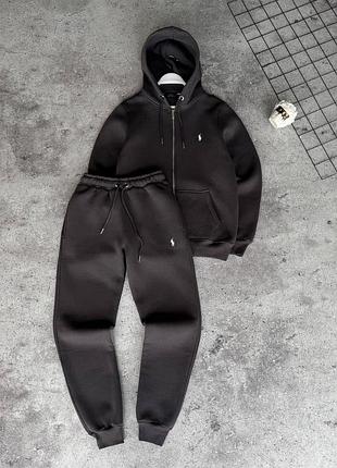 Спортивный костюм polo ralph lauren на флисе черный l
