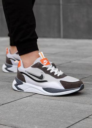 Кроссовки nike серые летние мужские