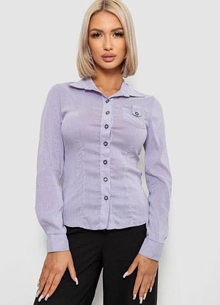 Сорочка класична в смужку, колір бузковий, 230r644