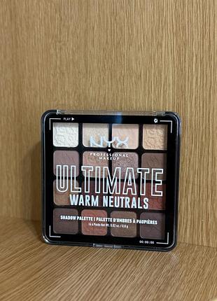 Палетка тіней nyx ultimate warm neutrals