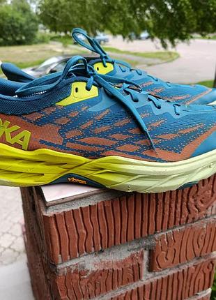 ​кросівки hoka one one speedgoat 5 blue/orange оригінал — розмір 50.5 (33 см)