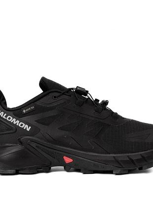 Кроссовки мужские salomon supercross 4 gore-tex черные брендовые кроссы весна лето саломон суперкросс гортекс