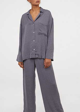 Легкий летний оверсайз, свободный костюм "жатка" h&m, р.m-xl