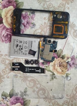 Запчастини на телефон m34 5g 8/128 (m346) дисплей, мат плата, тощо dark blue