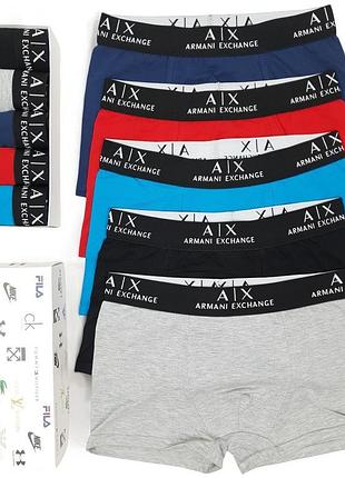 Мужские боксеры emporio armani 5 шт в упаковке трусы / мужские боксери / чоловічі труси нижнее exz0