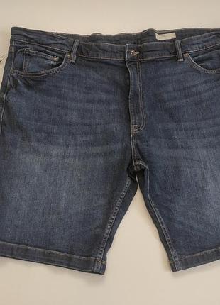 Чоловічі джинсові стрейчеві шорти xxl/xxxl пояс півобхват 60-63 см