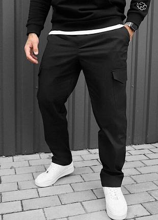 Мужские брюки свободного кроя staff cargo kas black