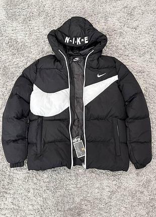Черно-белый пуховик nike nike пуховик мужской пуховик найк пуховик мужской куртка nike пуховик nike xl