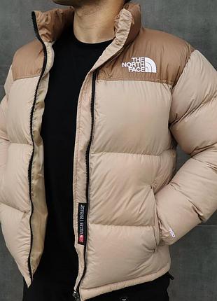 Мужская куртка теплая стильная зе норт фейс the north face 700 beige l