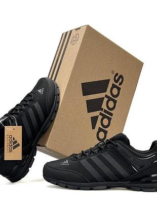 Мужские кроссовки adidas terrex black демисезонные повседневные спортивные адис террекс черного цвета весна лето осень