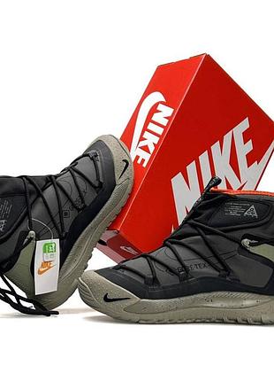 Женские кроссовки nike acg air terra antarktik fur w gore tex хаки термо ботинки найк ацг тера гортекс водонепроницаемые на зиму