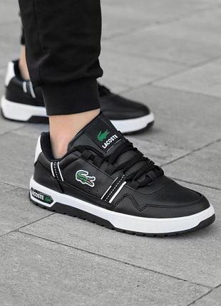 Кросівки lacoste t-clip чорно-білі чоловічі 42