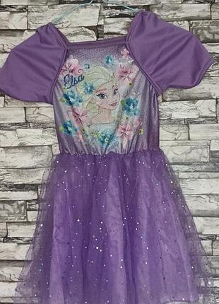 Платье lcw kids с принтом эльзы и коротким рукавом для девочек