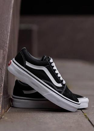 Кеди vans old skool classic жіночі чорні ванс