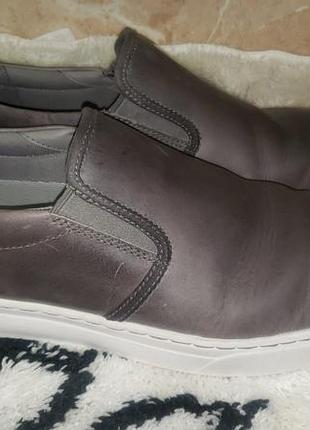 Мужские кожаные слипоны timeberland dauset cupsole slip-on в идеальном состоянии (как новые). размер 44,5