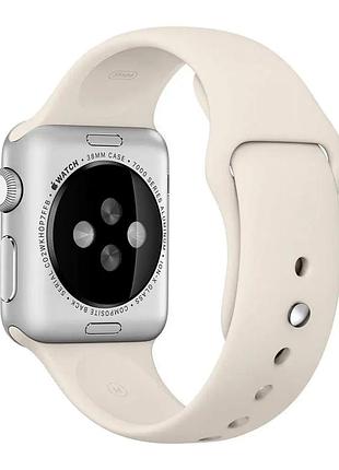 Ремешок sport band для apple watch 38 40 41 мм резиновый для активного отдыха antique white