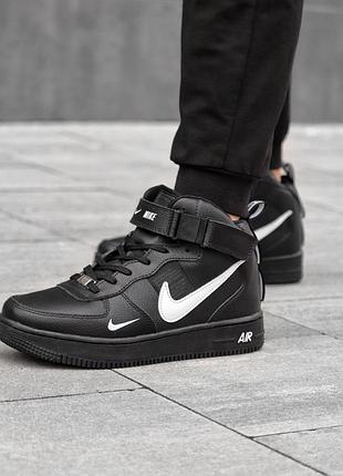 Кроссовки nike air force 1 утепленные мужские зима 41