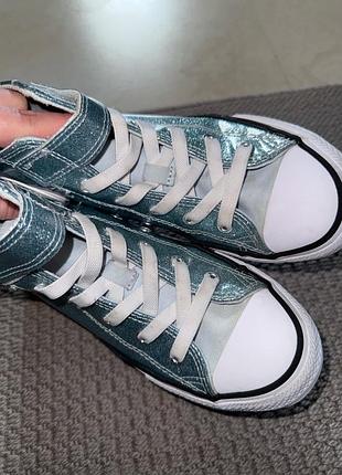 Converse кеди оригінал блискучі високі на дівчинку оригінал оригинал на девочку высокие кеды блестящие 7