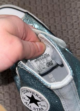 Converse кеди оригінал блискучі високі на дівчинку оригінал оригинал на девочку высокие кеды блестящие 2
