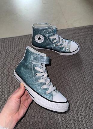 Converse кеди оригінал блискучі високі на дівчинку оригінал оригинал на девочку высокие кеды блестящие 6