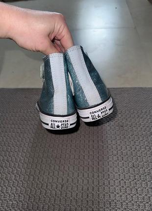 Converse кеди оригінал блискучі високі на дівчинку оригінал оригинал на девочку высокие кеды блестящие 9