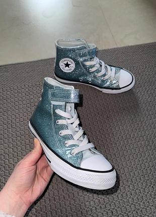 Converse кеди оригінал блискучі високі на дівчинку оригінал оригинал на девочку высокие кеды блестящие 5