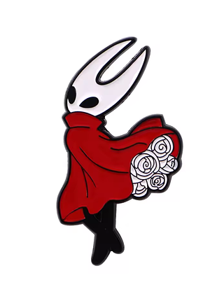 Металевий значок з гри hollow knight silksong брошка хорнет hornet games pin червона балерина порожнистий лицар метроидування білі троянди жук
