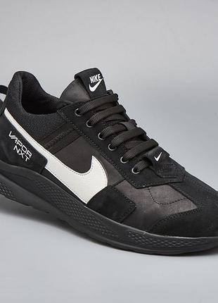 Nike vapor nxt мужские чёрные стильные кожаные кроссовки n-3 разм 40,41 41, лето весна осень