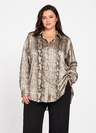 Сорочка блуза в зміїний принт  shein 2xl