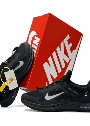 Мужские кроссовки черные nike air running удобные повседневные кроссы найк айр ранинг обувь для бега и тренировок на лето весна 45