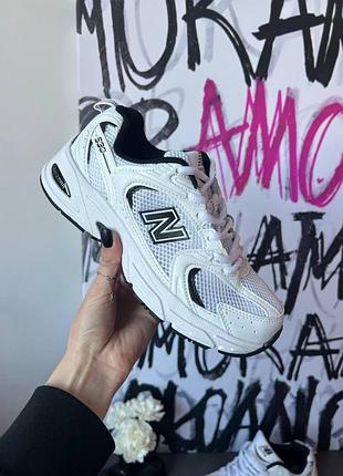 Женские кроссовки нью баланс new balance 530 white black белый черный 37