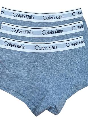 Женские трусики-шортики calvin klein набор 3шт. s черные