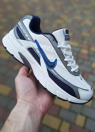 Чоловічі літні кросівки nike initiator білі з чорним та синім кросівки найк ініціатор новинка 43(26.5см)