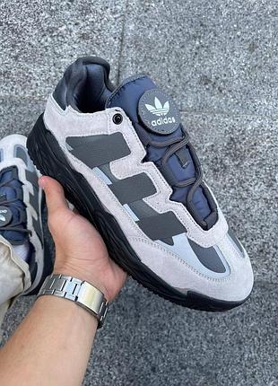 Женские кроссовки демисезонные adidas niteball black/grey adi-0279 размер 41-46 45