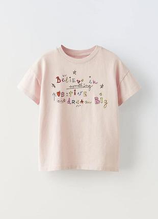 Нова футболка для дівчинки zara