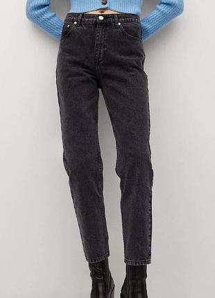 Жіночі чорні джинси мом mango розмір 44-46 eur 38