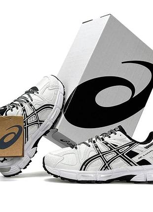 Женские кроссовки asics gel kahana 8 черно белые стильные кроссы ассикс гел кахана дышащие из сетки на весну лето вьетнам